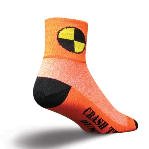 SockGuy Men's Crash Test Dummy Socks, Orange, Small/Medium - Image 3