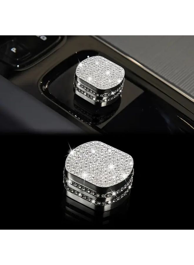 Crystal Sequin Button Cover For Volvo Models Alloy Luxury Center Switch Trim 2015-2023 - Image 1