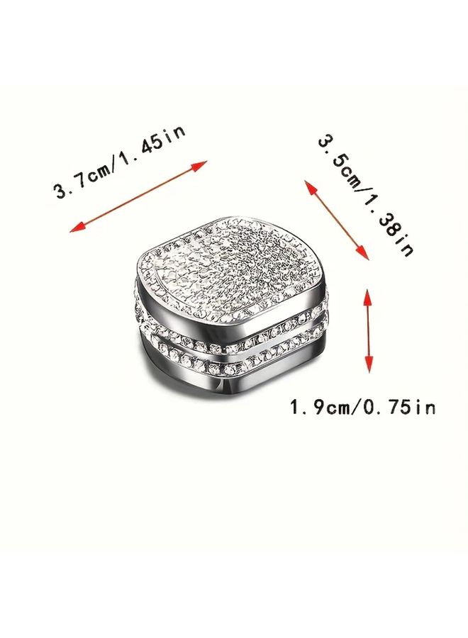 Crystal Sequin Button Cover For Volvo Models Alloy Luxury Center Switch Trim 2015-2023 - Image 2