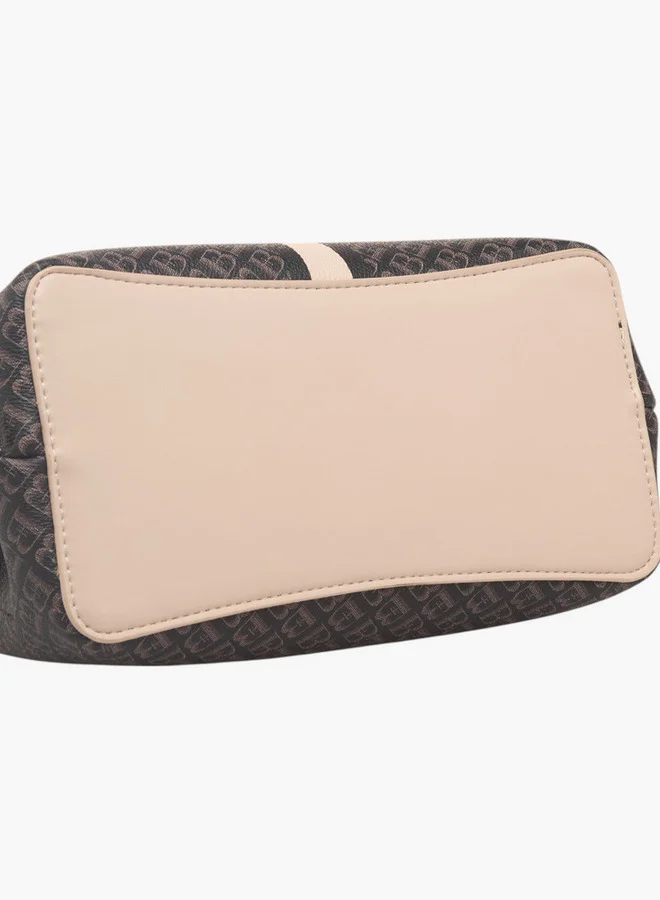 فلورا بيلا من شو إكسبرس Women's Monogram Print Tote Bag with Zip Closure and Scarf Detail