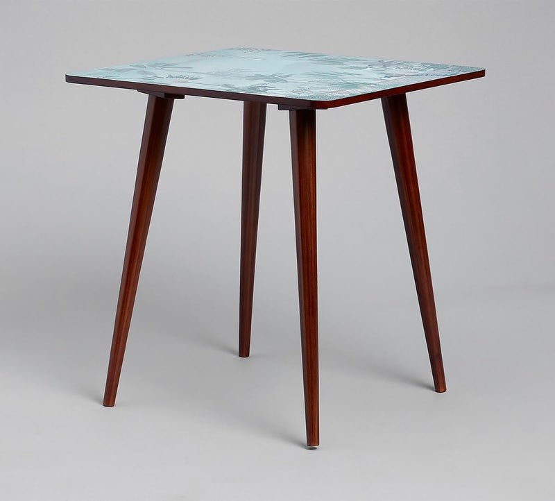 India Circus by Krsnaa Mehta India Circus by Krsnaa Mehta Blooming Meadow Wooden Stool End Table for Living Room BedroomSmall Space Furniture MultiPurpose Nightstand Coffee Square Bed Side Table - Image 3