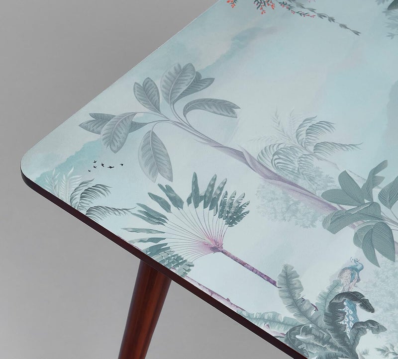 India Circus by Krsnaa Mehta India Circus by Krsnaa Mehta Blooming Meadow Wooden Stool End Table for Living Room BedroomSmall Space Furniture MultiPurpose Nightstand Coffee Square Bed Side Table - Image 5