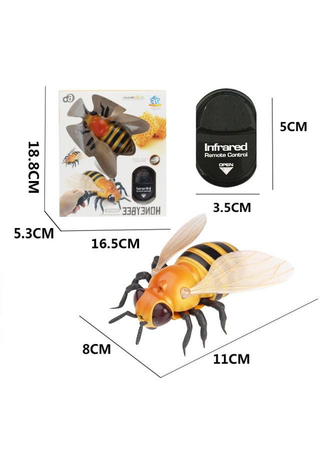 Explosions Strange Simulation Remote Control Animal Infrared Trick Remote Control Snake Remote Control Caterpillar Toy-Color:Remote Bee  - Image 1