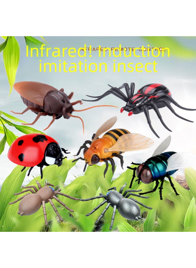 Explosions Strange Simulation Remote Control Animal Infrared Trick Remote Control Snake Remote Control Caterpillar Toy-Color:Remote Bee  - Image 3