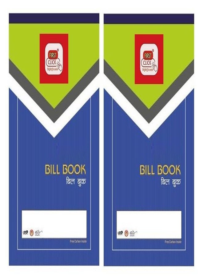 FIRST CLICK Bill Book Sheets 100 x 1 Sets Pre Printed Bill/Invoice Format with Free Carbon Inside Size 22 x 14 cm (100 Printed Format + 100 Plain Sheet) 1 Booklets 100 Sheet in Pack. - Image 2