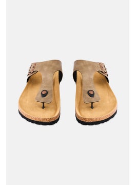 Algspar Men Cork Slip On Sandals, Tan  - Image 4