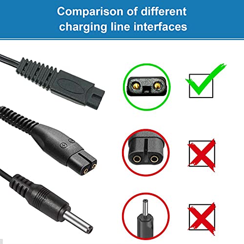 LinMei USB Shaver Charger Compatible with Microtouch Solo Men's Rechargeable Full Body Hair Trimmer Original Replacement 31.5 in Solo Charger Cord with Cleaning Brush - Image 3
