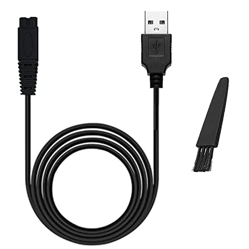 LinMei USB Shaver Charger Compatible with Microtouch Solo Men's Rechargeable Full Body Hair Trimmer Original Replacement 31.5 in Solo Charger Cord with Cleaning Brush - Image 1