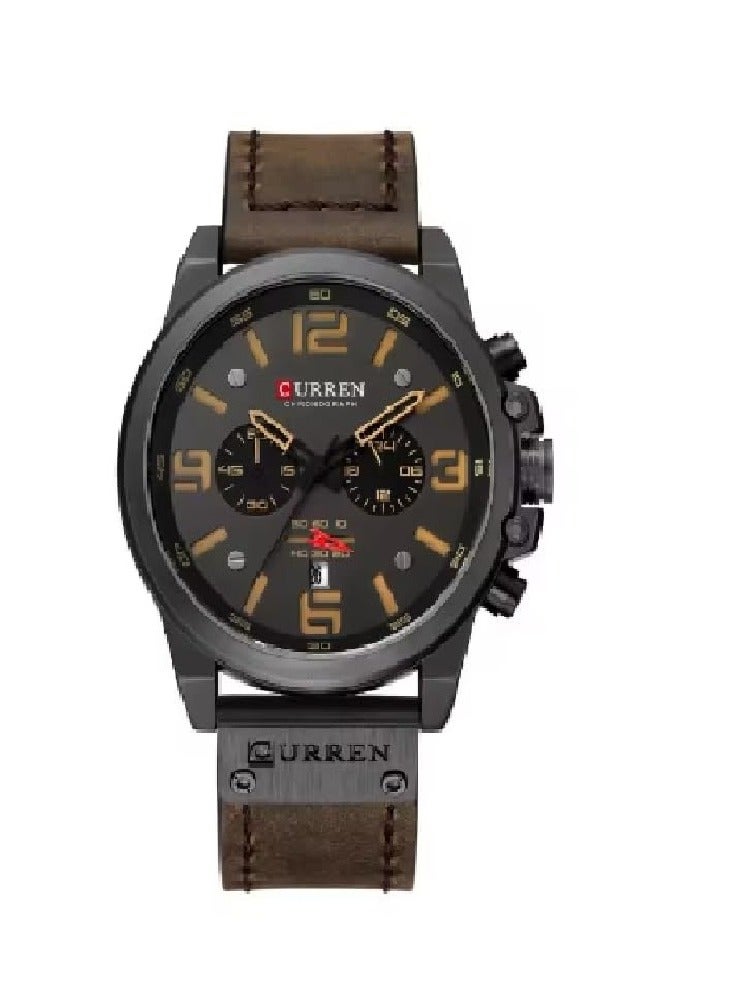 CURREN " A luxurious men's suede watch CURREN with an elegant design suitable for all occasions"
