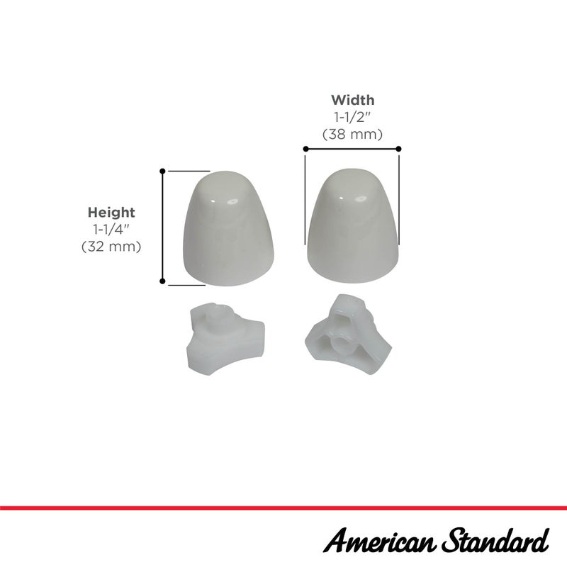 American Standard 7381148-200.0200A Bolt Cap Kit, EZ Install Toilets-White - Image 2