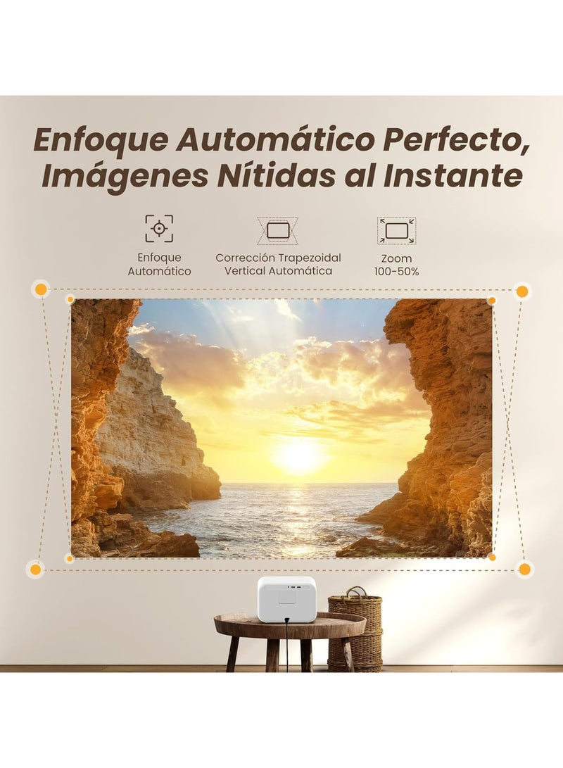 يابير جهاز عرض ذكي Yaber L2 Plus مع مكبرات صوت JBL ستيريو – سطوع 700 لومن ANSI، دقة Full HD 1080P، تطبيقات مدمجة مثل Netflix، ضبط تلقائي للبؤرة والانحراف، حامل دوار مدمج - Image 4