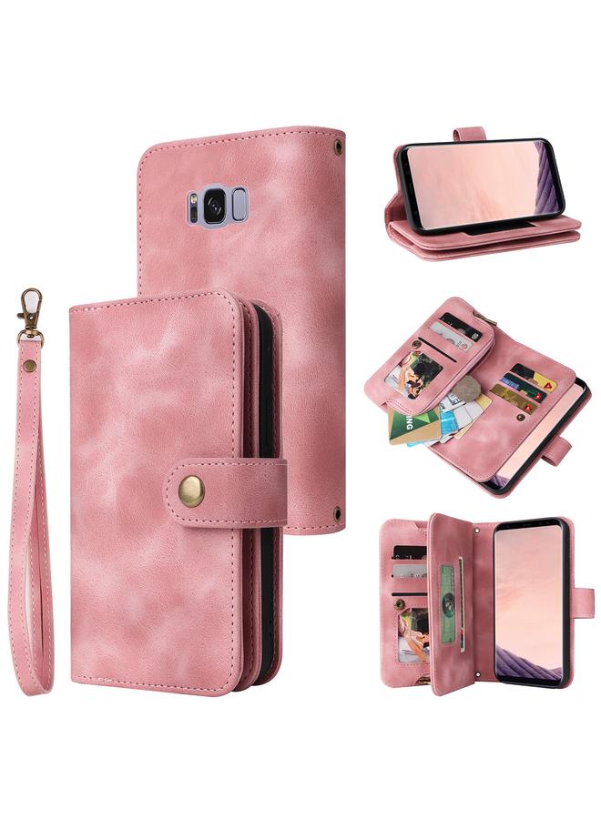 S-TOP Case For Samsung Galaxy S8+ Multifunctional Card Slot Zipper Wallet Leather Phone Case - Image 1