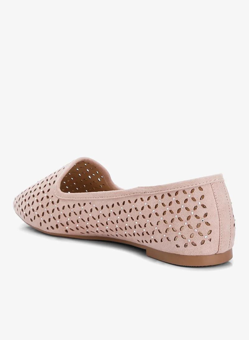 London Rag Pink London Rag Women's Perforated Ballerinas in Pink for Women | Best Price UAE