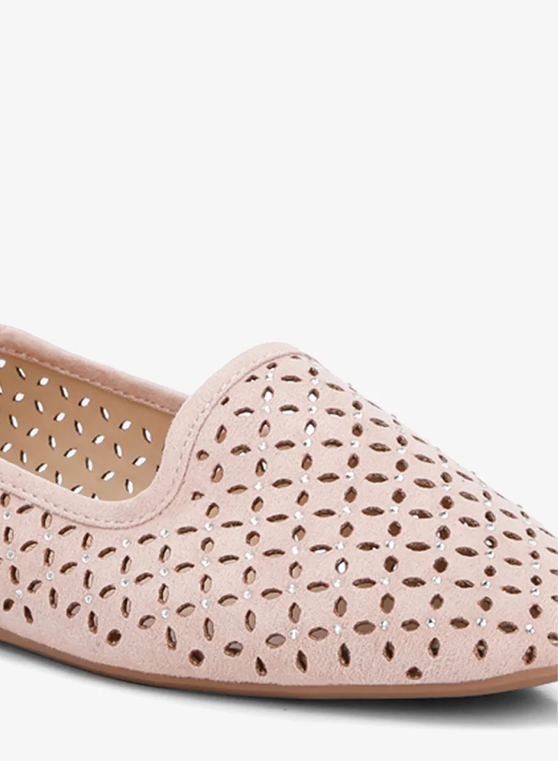London Rag Pink London Rag Women's Perforated Ballerinas in Pink for Women | Best Price UAE