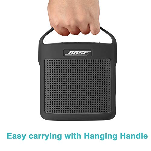 TXEsign Protective Silicone Stand Up Case with Handle Compatible with Bose SoundLink Color Speaker II（Dark Gray - Image 3