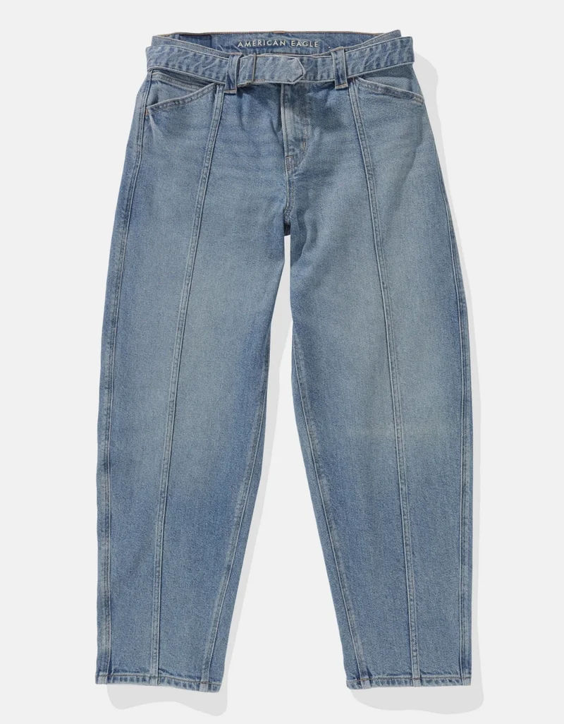 American Eagle  AE Stretch Barrel Jean for Women | Best Price UAE