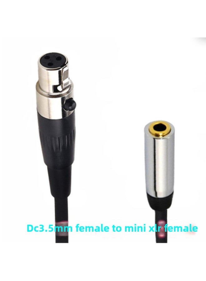 3.5mm Stereo Audio Mini XLR Female 1/8 TRS To 3 Pin Mini XLR Female Headphone Audio Cable-Color:0.5 M DC3.5mm Revolution Mini Cannon Female - Image 2