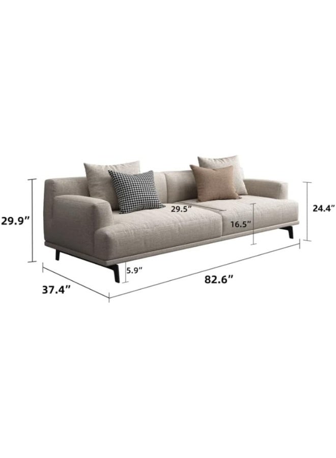 Poppins Home Modern & Sleek Fabric Sofa Set â€“ Includes 3-Seater, 2-Seater & Luxe Armchair  - Image 2