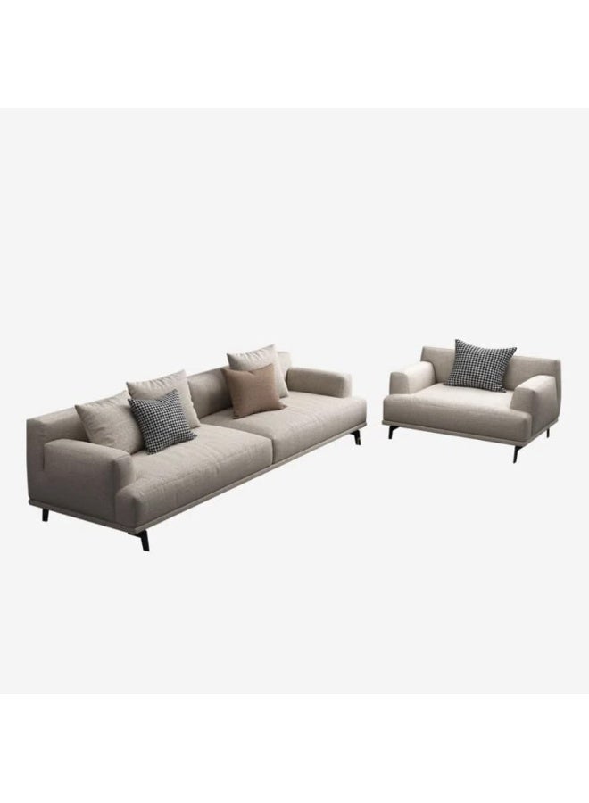 Poppins Home Modern & Sleek Fabric Sofa Set â€“ Includes 3-Seater, 2-Seater & Luxe Armchair  - Image 3