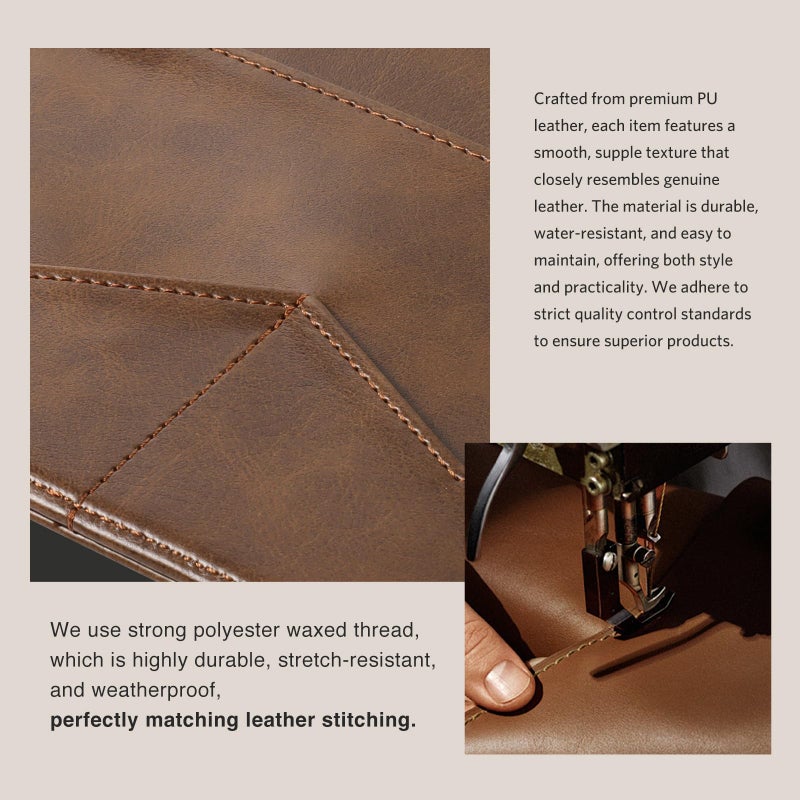 CoBak Premium PU Leather Case for 10.3" Remarkable 2 Tablet (2020) - Folder Design, Slim Hard Shell with Pen Holder, Brown Leather - Image 5