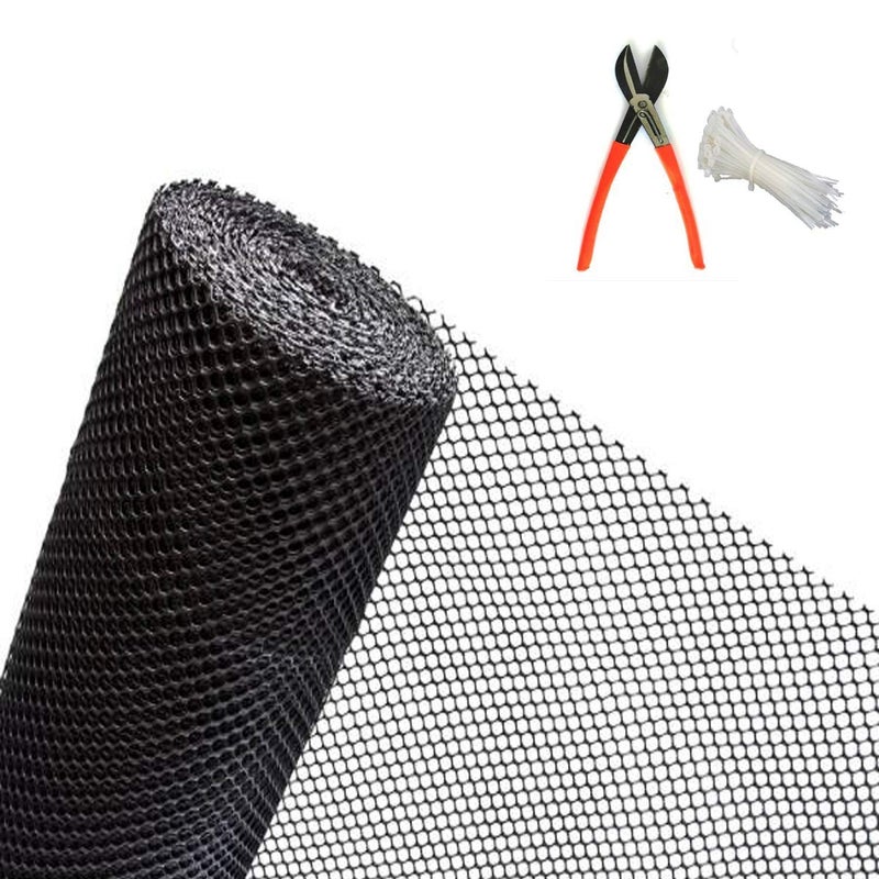 SAI PRASEEDA 3.3 Feet Height X 30 Feet Length UV Stabilized PVC Balcony Safety Net_Indoor Kids Safety Net_Protection Net_Anti Bird Net_ Black Color_with 1 Cutter and 100 Tags SPBSN14 - Image 3