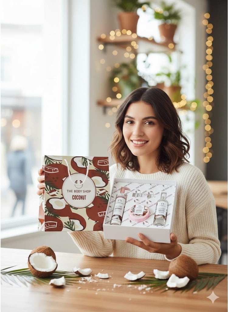 ذا بودي شوب بوكس   THE BODY SHOP  Coconut الأصلـي 100% –  إحساس استوائي وريحة جوز هند ولا أروع! - Image 4