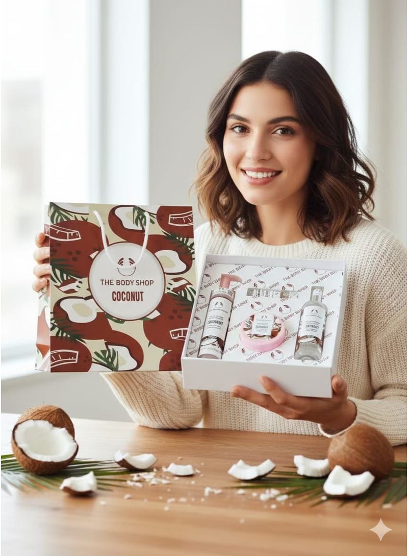 ذا بودي شوب بوكس   THE BODY SHOP  Coconut الأصلـي 100% –  إحساس استوائي وريحة جوز هند ولا أروع! - Image 2