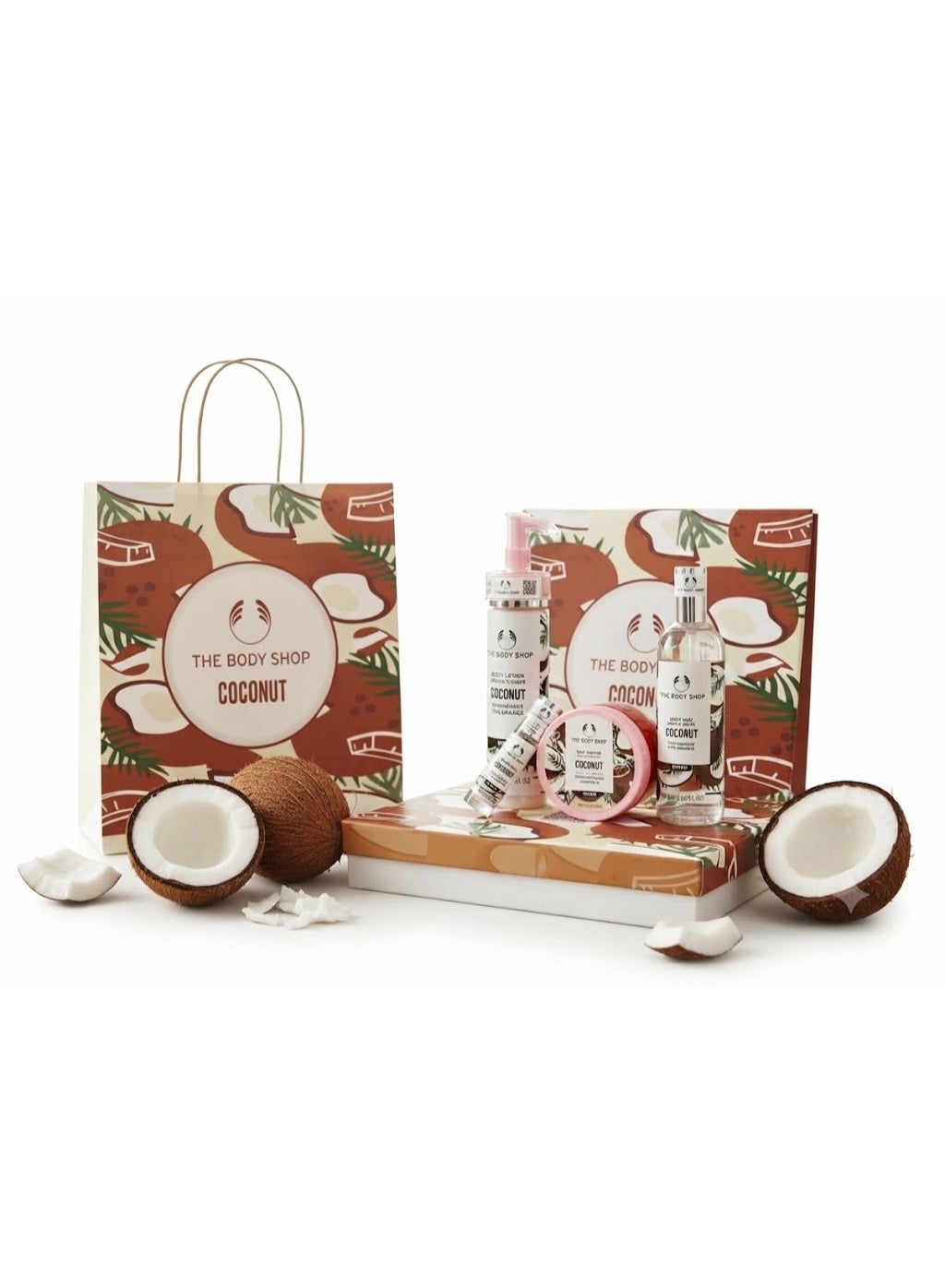 THE BODY SHOP Coconut Box - 100% Original - A tropical sensation and the ultimate coconut scent!