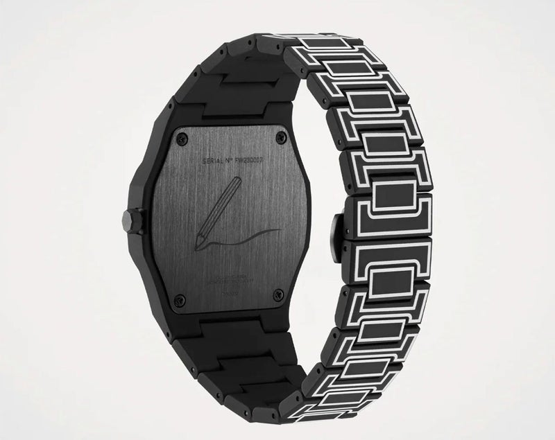 D1 Milano Polycarbon Unisex Luxury Watch, Polycarbonate Quartz Movement, Polycarbonate Strap, 50M Water Resistant Timepiece, Black Dial, 2 Years Warranty - PCBJ33 - Image 5