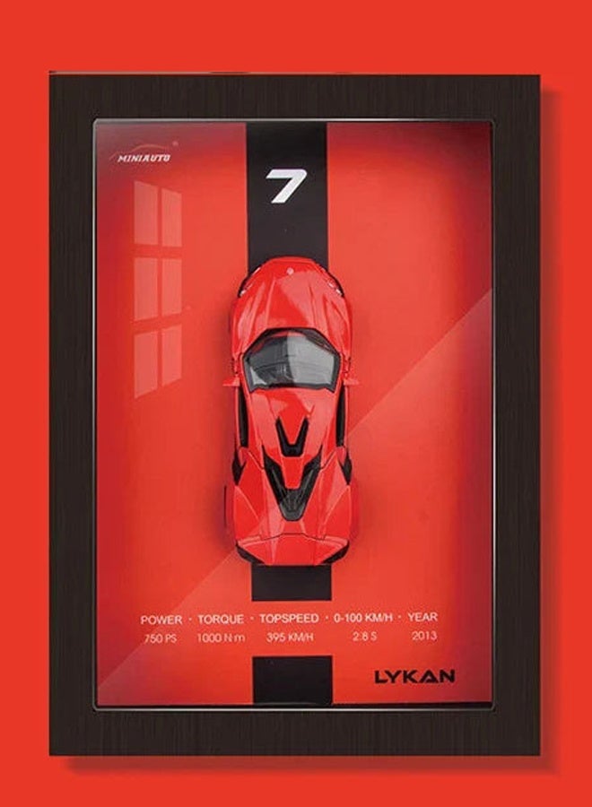 LITTLE ROCKZ Miniauto Diecast Car Frame Version Alloy Metal Sports Car Model Simulation 3D Racing Car Hanging Collection Decorative Kids Gifts - Image 1