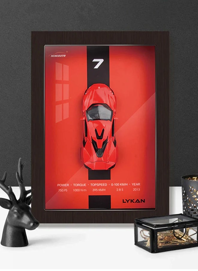 LITTLE ROCKZ Miniauto Diecast Car Frame Version Alloy Metal Sports Car Model Simulation 3D Racing Car Hanging Collection Decorative Kids Gifts - Image 2