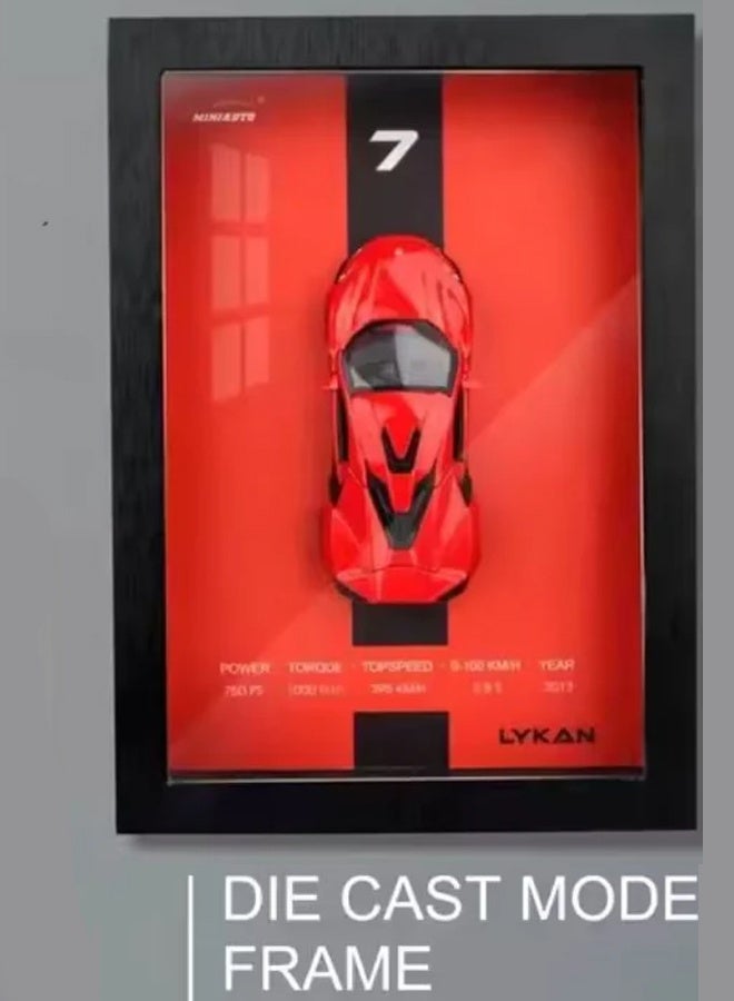 LITTLE ROCKZ Miniauto Diecast Car Frame Version Alloy Metal Sports Car Model Simulation 3D Racing Car Hanging Collection Decorative Kids Gifts - Image 3