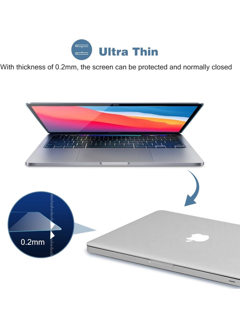**عبوة قطعتين - واقي شاشة لـ MacBook Air 13 / Pro 13 - حماية شاشة من الزجاج المقوى فائق النحافة لـ MacBook Air 13 أعوام 2020 2019 2018 / MacBook Pro 13 أعوام 2022 2020 2019 2018 2017 2016** - Image 5
