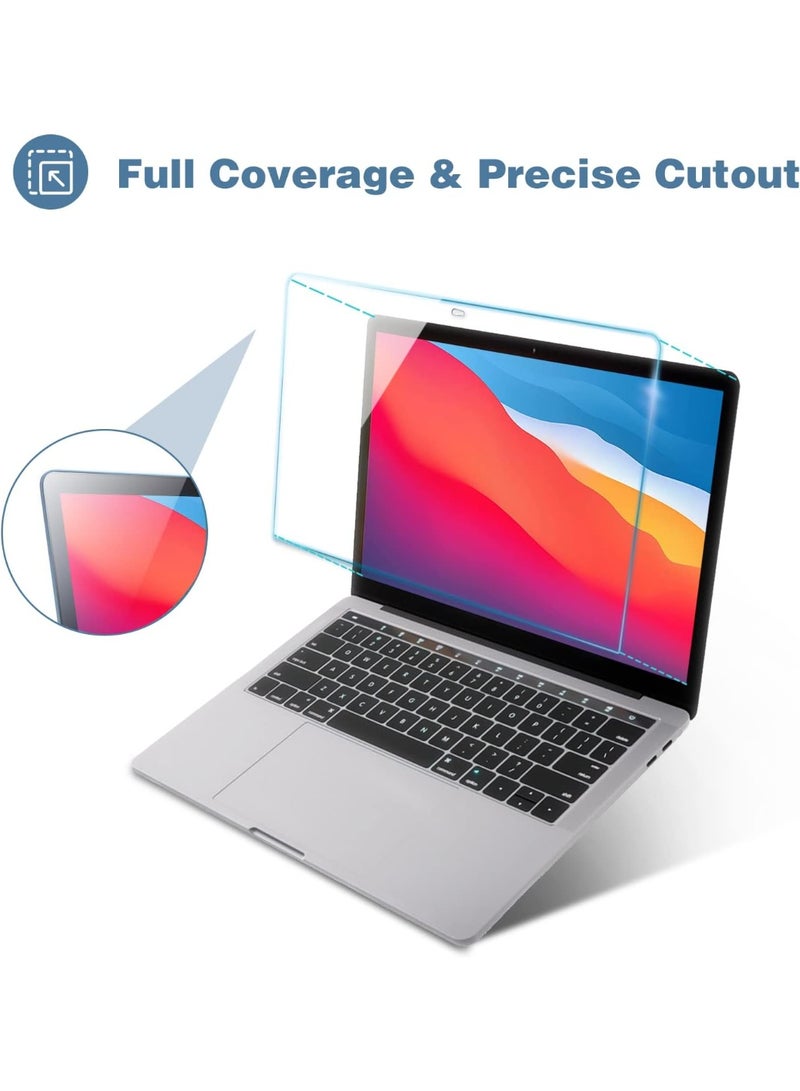 **عبوة قطعتين - واقي شاشة لـ MacBook Air 13 / Pro 13 - حماية شاشة من الزجاج المقوى فائق النحافة لـ MacBook Air 13 أعوام 2020 2019 2018 / MacBook Pro 13 أعوام 2022 2020 2019 2018 2017 2016** - Image 4