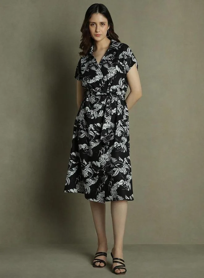 Dennis Lingo Floral Print Dress