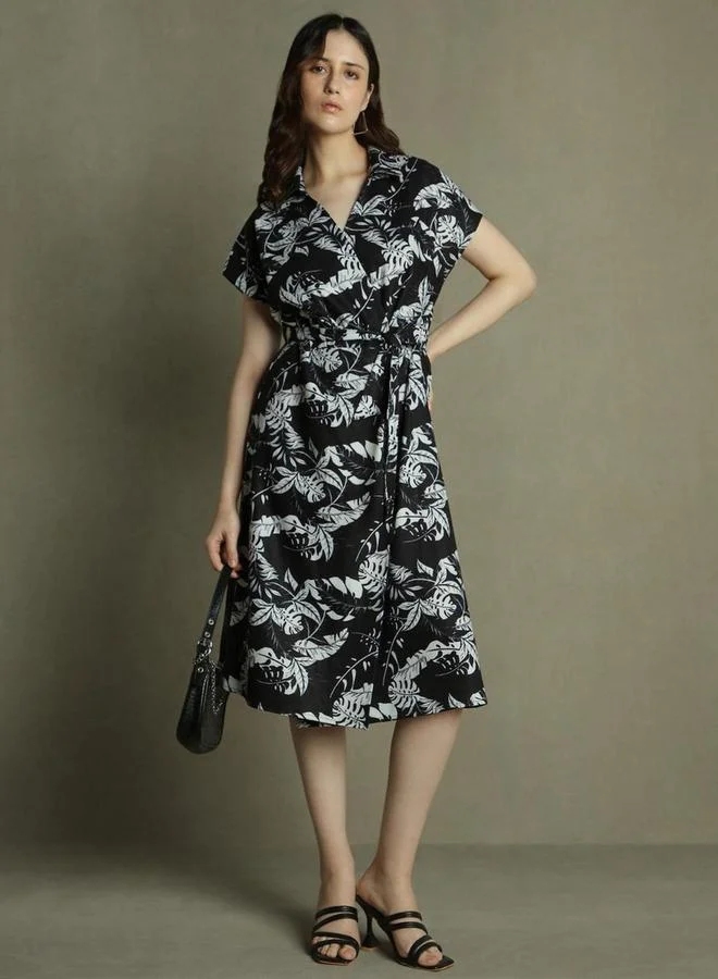 Dennis Lingo Floral Print Dress