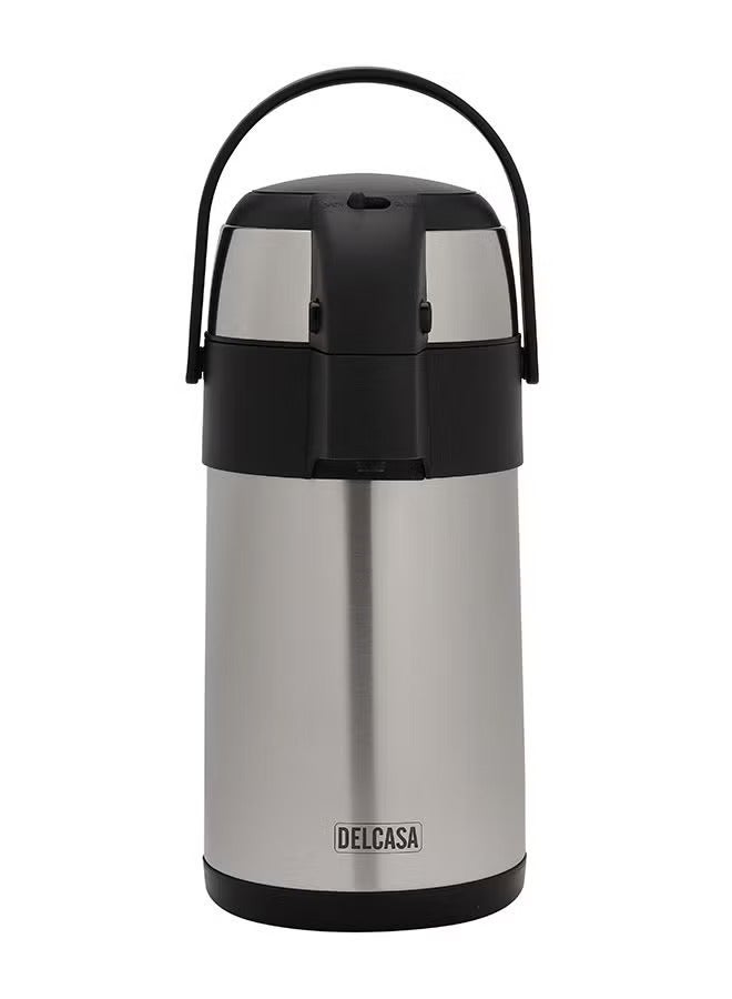 ديلكاسا قارورة Airpot مزدوجة الجدار من الفولاذ المقاوم للصدأ سعة 2500 مل DC2353 - Image 4