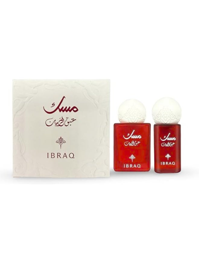 IBRAQ Musk Pomegranate Perfume Set for Women with Concentrated Musk Oil -EDP 10ml & Perfume Oil Tola 6ml