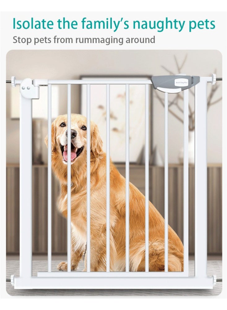 No Drilling Baby Gate, Pressure Mounted Metal Guard Rail Barrier for Stairs, Doorway and Kitchen Entrance, Auto Close Safety Gate for Toddler Kids and Pet Dogs, 75-84cm Adjustable (Gate, 75-84cm) - Image 4