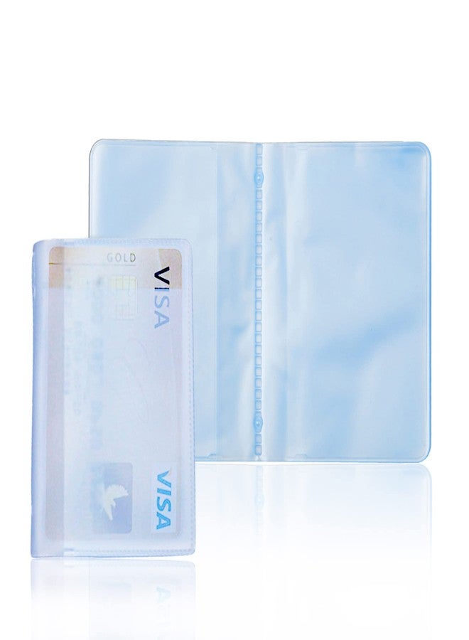 VOBRAMY Plastic Wallet Insert Credit Card Holder Transparent (6 page 12 slots, 2 Pack) - Image 1