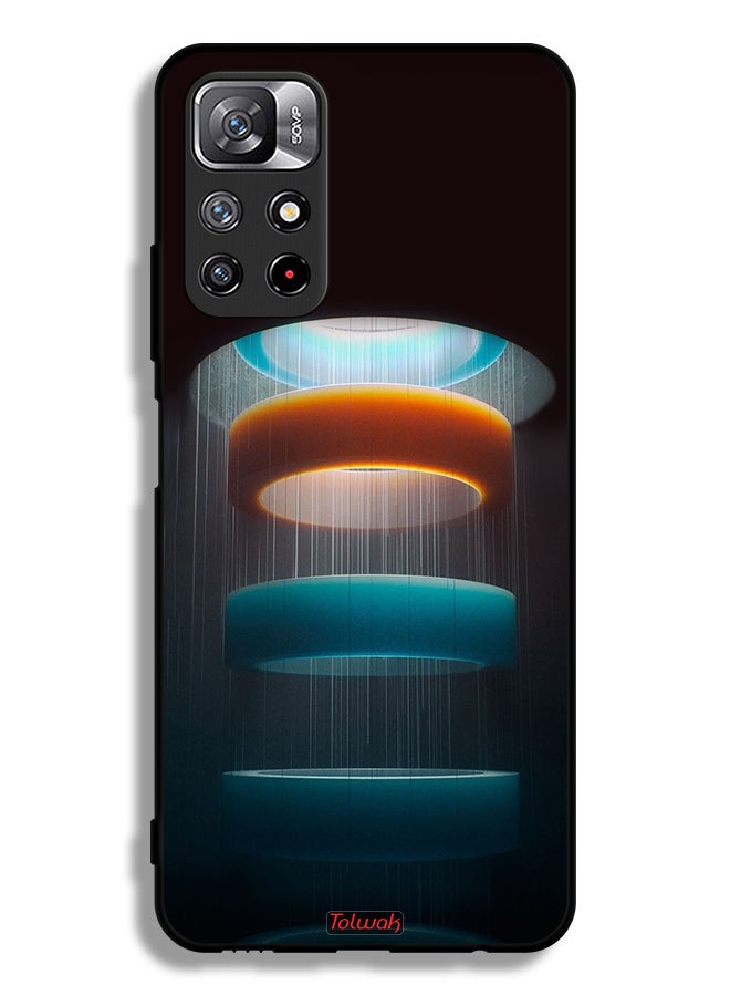 Tolwak Xiaomi Redmi Note 11S Protective Case Cover Rings Art Pattern - Image 2