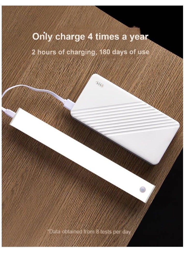 Multifunctional Induction Long Style Light Bar - 10CM Warm Light, Motion Sensing, Adjustable Brightness  Color Temperature, USB Rechargeable, Ideal for Home  Dorm Use - Image 3