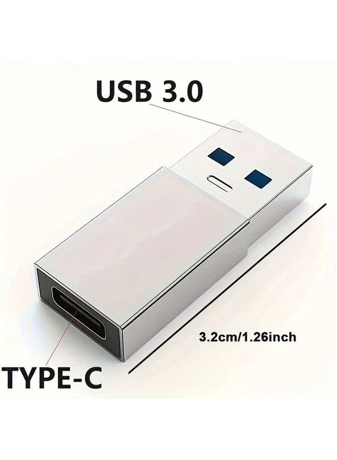 2Pcs Black USB 3 0 To Type C OTG Adapter Converter For PC MacBook Car Charger - Image 4