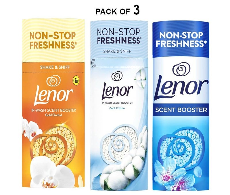 Lenor Laundry Perfume In-Wash Scent Booster Beads 155g – Long Lasting Freshness Up to 12 Weeks | Fabric Fragrance Enhancer | Cool Cotton, Spring Awakening, Gold Orchid - Image 1