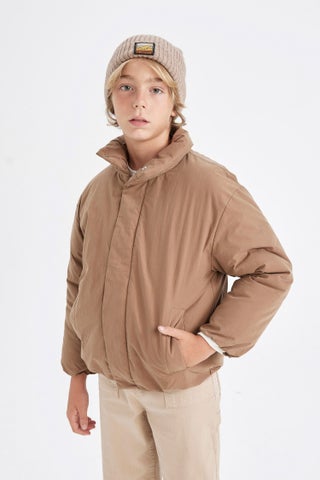 Boy Stand Collar Zippered Pocket Waterproof Puffer Jacket - pzsku/Z0C83E779017485B6AC6EZ/45/1748351882/5e55218c-d055-4ed9-98e2-f62e6e80a276