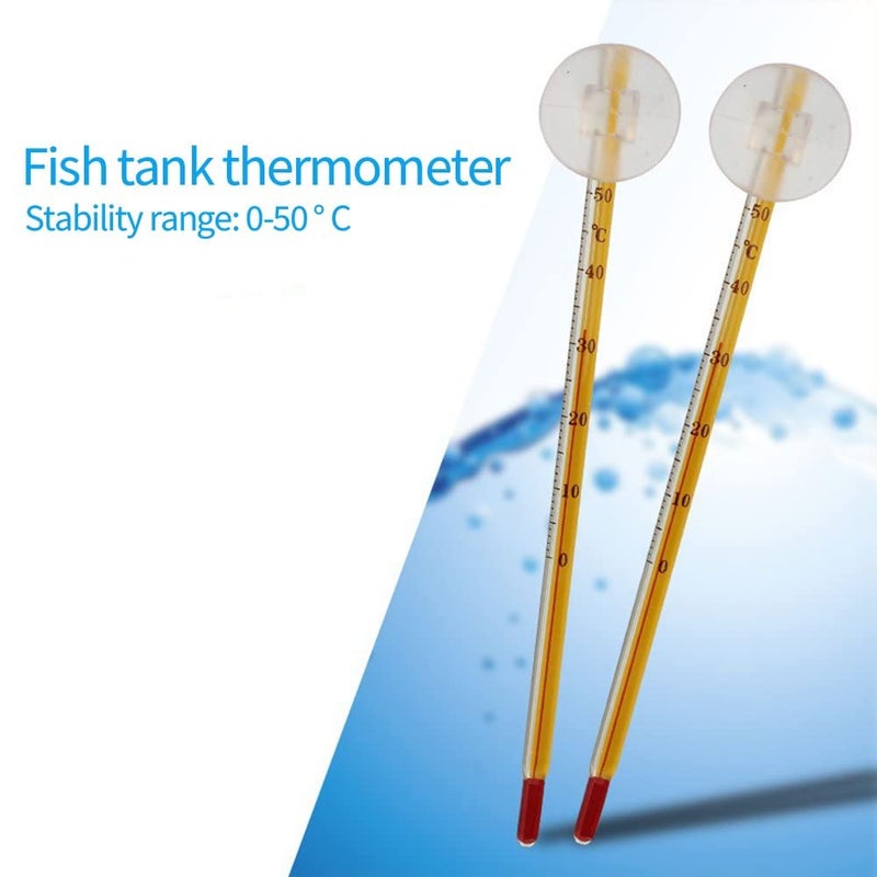 VAYINATO Petzlifeworld Aquarium Thermometer for Fish Tank Pack of 2 (Yellow Pin) - Image 1