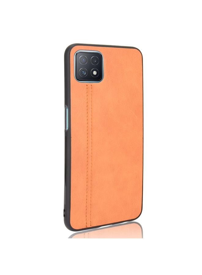 S-TOP Case For OPPO A72 5G / A73 5G Global Official Version Shockproof Sewing Cow Pattern Skin PC + PU + TPU Case - Image 3