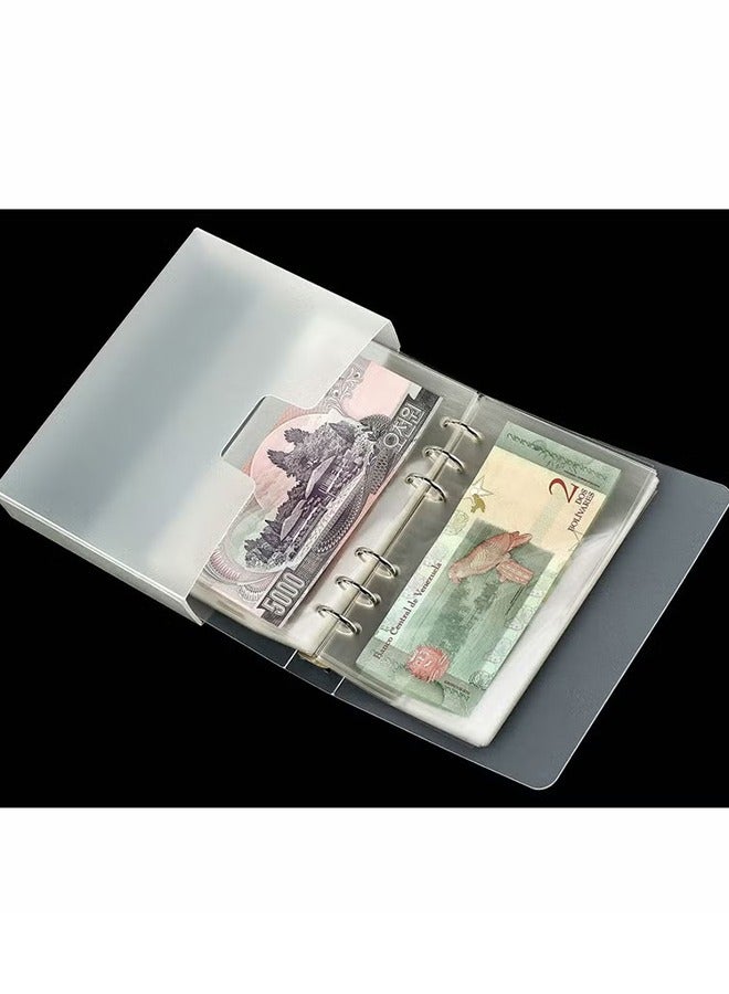 Realfrog Dollar Bill Holder for Collectors Paper Money Currency Sleeves Collection Album, Cash Holders Book Banknote Collection, Clear - Image 1
