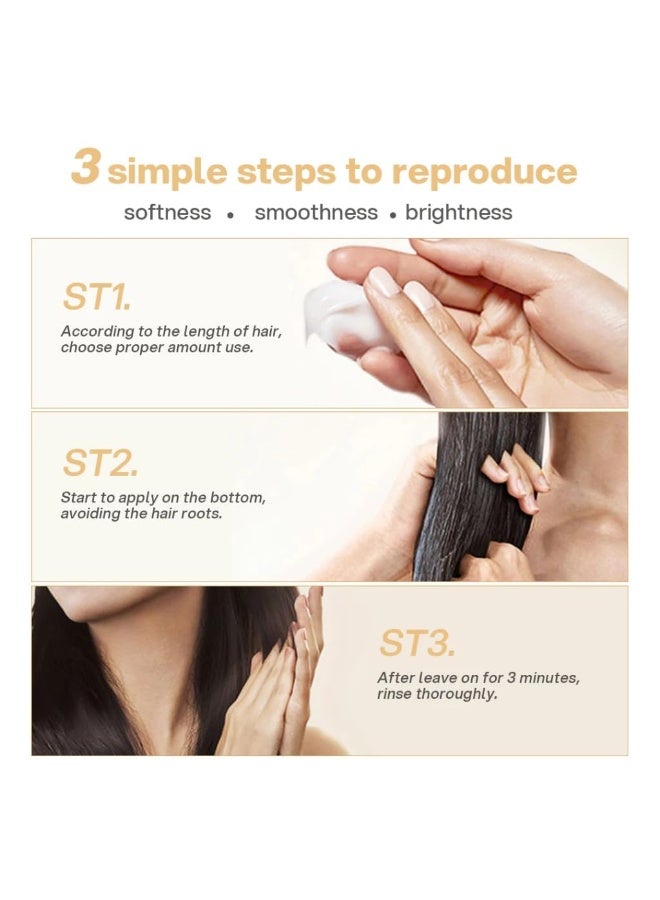 Bremod Performance Vitamin B5 & Collagen Hair Mask Deep Repair Treatment for Dry, Damaged Hair Strengthens, Moisturizes, Boosts Volume, Creates Soft, Workable Hold 16.9 Fl Oz - Image 5