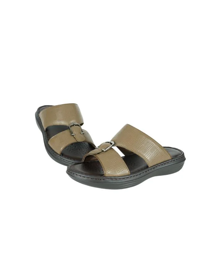 barjeel uno 008-3617 Barjeel Uno Mens Arabic Sandals 21410-64 Khaki